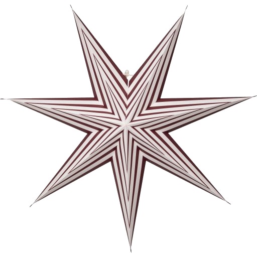 Star Trading Stripe julestjerne med lys rød 60 cm