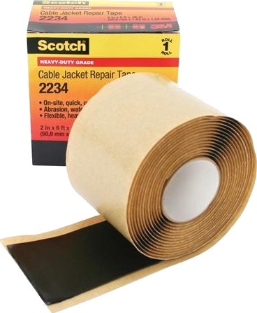 3M Scotch 2234 Mastik Butyl Tape Sort 51Mmx1,8M Ideel Til Kabelkappe Reparation 3M Scotch 2234 Mastik Butyl Tape Sort 51Mmx1,8M Ideel Til Kabelkappe Reparation