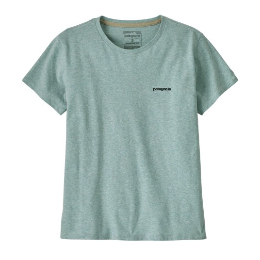 Patagonia W"s P 6 Logo Responsibili Tee Outline: Virtually B XS