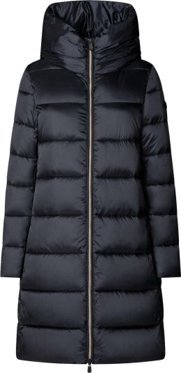 Save the Duck Women"s Animal Free Hooded Puffer Jacket Lysa Black M/L