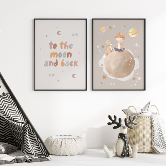 Plakat Til Månen Set of 2