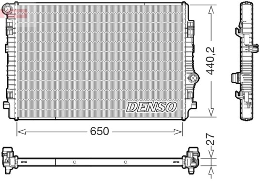 Radiator, motorkjøling DENSO DRM02046 Radiator, motorkjøling DENSO DRM02046