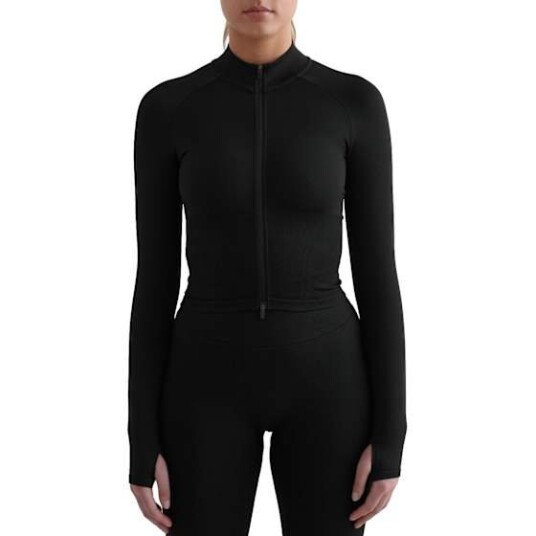 Aim'n - Tracksuit-jakke Shape Seamless Zip Jacket - Svart Aim'n - Tracksuit-jakke Shape Seamless Zip Jacket - Svart