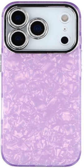 EIDERWOOD iPhone 17 Pro Max Hybrid Plast Deksel m. Innebygd Kameralinsebeskyttelse Perlemorsmønster / Lilla