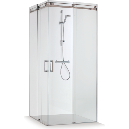 Brasta Vesta dusjvegg, 90x90x200 cm, klart glass, krom profil Brasta Vesta dusjvegg, 90x90x200 cm, klart glass, krom profil