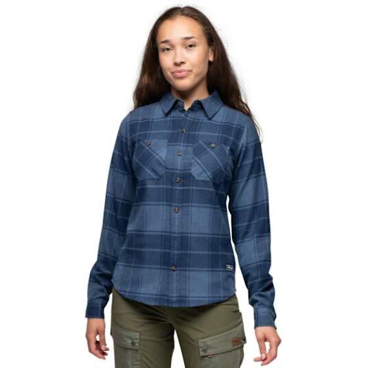 Bergans Of Norway Bergans Women's Nordmarka Flannel Shirt Granite Blue/navy Blue Check XS Bergans Of Norway Bergans Women's Nordmarka Flannel Shirt Granite Blue/navy Blue Check XS