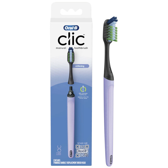 Oral B CLIC Whitening Tannbørste Multibenefit Clean LILAC