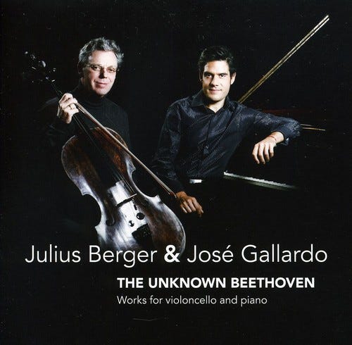 Jos Gallardo, José Gallardo, Julius Berger Unknown Beethoven CD Jos Gallardo, José Gallardo, Julius Berger Unknown Beethoven CD
