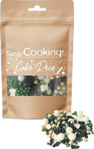 ScrapCooking   Kakestrø fotball 50 g grønn/multi
