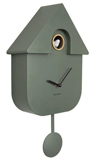 Veggklokke - Karlsson Modern Cuckoo Grønn