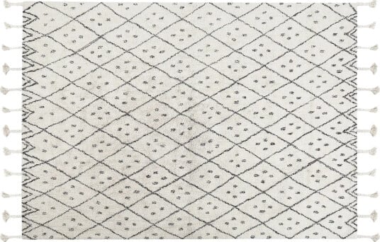 Agadir Bomullsteppe 140x200 cm - Svart/hvit