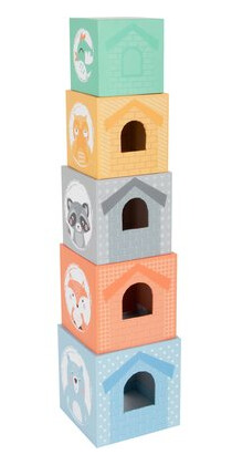 SMALL FOOT Stacking terning pastell