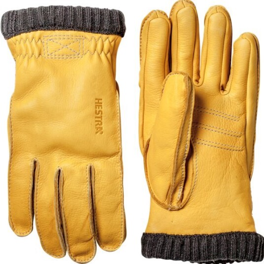 Hestra Deerskin Primaloft Rib Natural Yellow 11