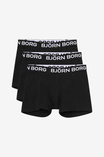 Björn Borg Boksershorts Cotton Stretch 3 pakning Svart