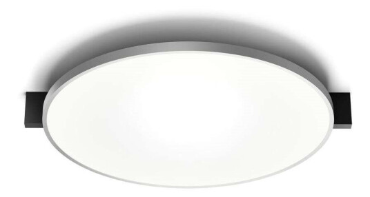 Light-Point - Inlay Round C3 Taklampe Matt Black/Satin Silver