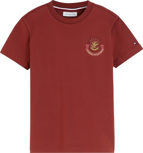 Tommy Hilfiger T-skjorte - Deep Sienna Brown - Tommy Hilfiger - 4 år (104) - T-skjorte - Bordeaux