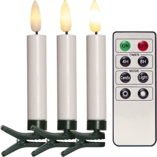 Flamme Juletrebelysning Trådløs LED x10 For