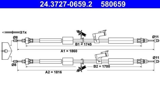 Bremsewire ATE 24.3727 0659.2 Bremsewire ATE 24.3727 0659.2