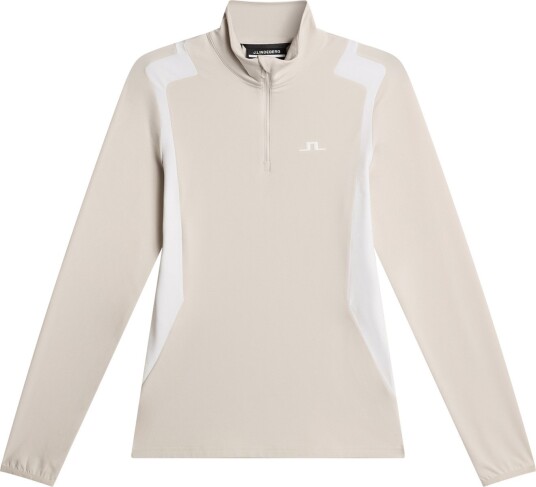 J.Lindeberg Women's Mae Quarter Zip Mid Layer Moonbeam M J.Lindeberg Women's Mae Quarter Zip Mid Layer Moonbeam M