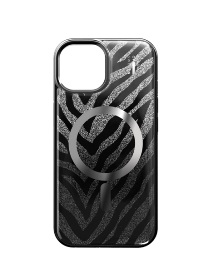 Ideal Of Sweden Clear MagSafe Case iPhone 16e Zebra Mystique