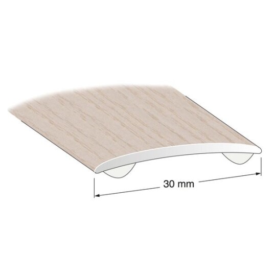 Lundbergs Skjøtelist Selvklebende Aluminium 5mm 30mm 2000mm Nr 80 Eikfolie
