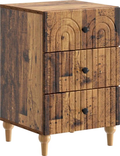  Nattbordskap Gammelt tre 43x 41 x 66,5 cm Konstruert tre