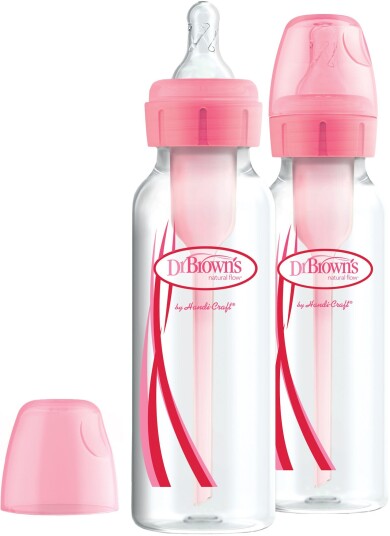 Dr. Brown's Option+ Smal Hals 250 ml 2-pack Rosa