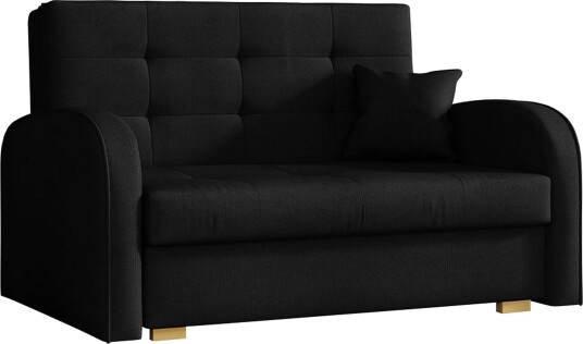 Bensbyn 2 seters Sovesofa Fløyel/Svart