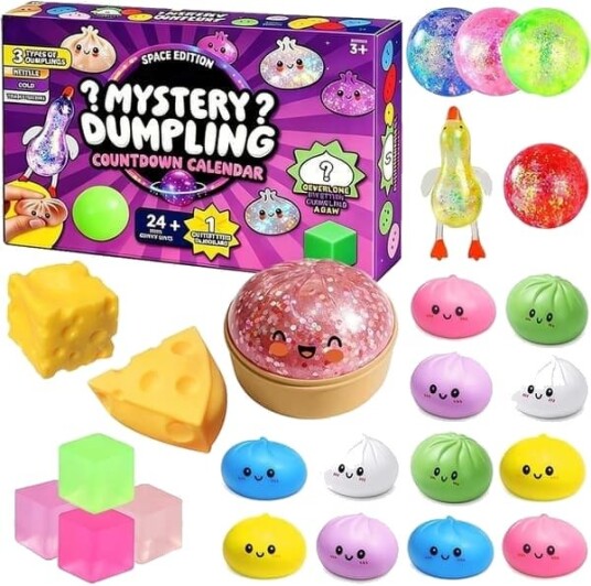 Dumpling Squishy 2026 Mystery Dumpling Squishies Julekalender 25 Tilfeldige Overraskelses Dumpling Squishies