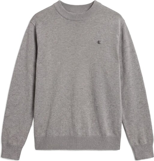 Calvin Klein Jeans Ls Eu Clsc Cttn Crwnk Swtr 12Gg Grey L