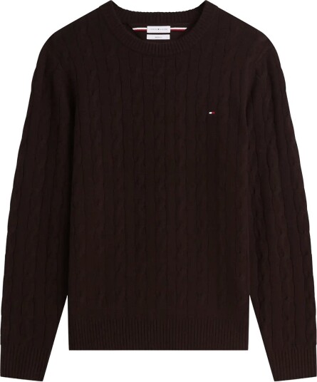 Tommy Hilfiger Lambswool Cable Crew CHOCOLATE XXL Tommy Hilfiger Lambswool Cable Crew CHOCOLATE XXL