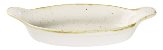 Churchill Panne Stonecast Barley White oval 0.38l 23.2x12.5 cm (LxB) Hvit/Brun Oval 6 Stykk / Forpakning