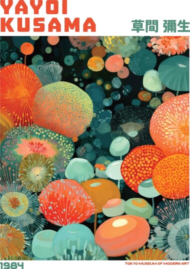 Plakat Yayoi Kusama Kunstverk / Sett med 2