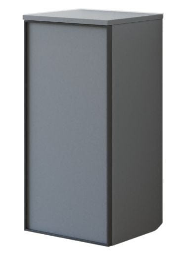 Dansani Inzo Alu ramme Svart Underskap 1 dør B40 Grå Matt / 40cm Versjon B Høyre Hengslet