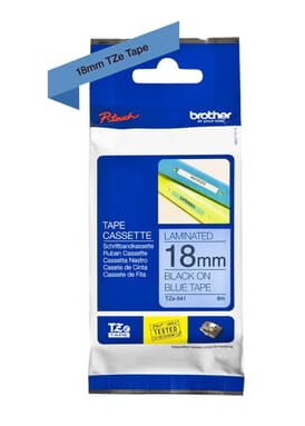 Brother Tape 18mm Tze-541 Svart/blå Brother Tape 18mm Tze-541 Svart/blå