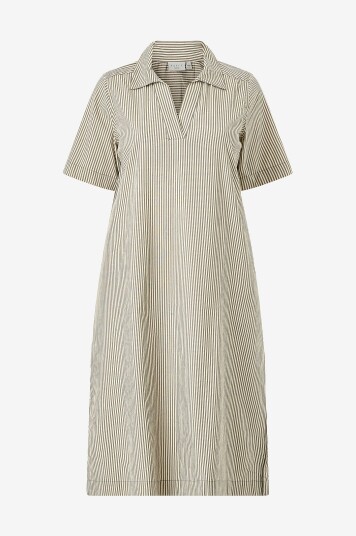 KAFFE Curve   Kjole kcNana Striped   Beige