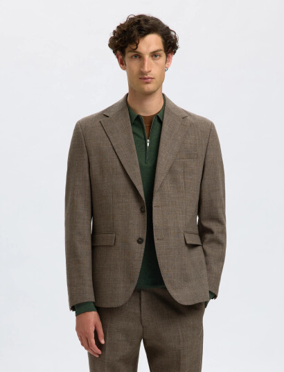 Selected Slhreg-Russel Wool Blz - Brown - 46 Selected Slhreg-Russel Wool Blz - Brown - 46