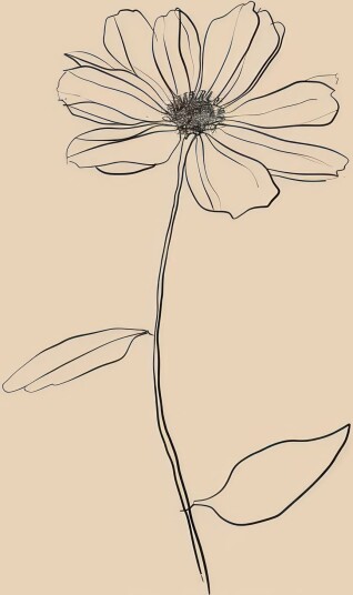 Plakat Elegant Line Flower Plakat Elegant Line Flower