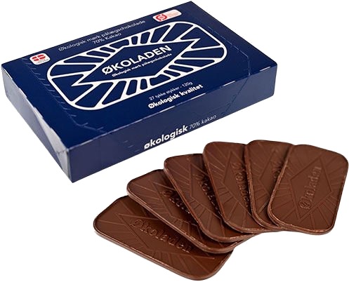 Økoladen Påleggssjokolade Mørk 70% Øko   120 g