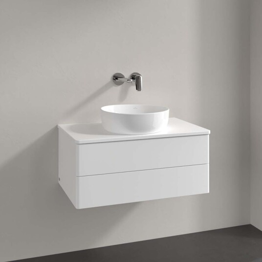 Villeroy & Boch  Antao Servantskap med 2 skuffer 80x50x36 cm u/lys Hvit Matt