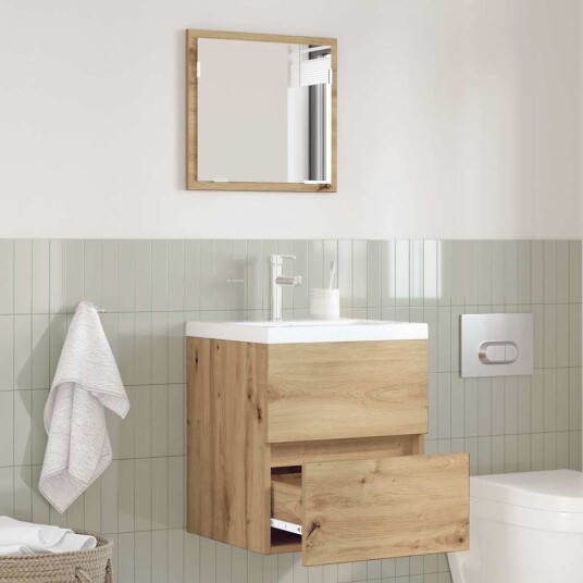 Baderomsskap Eik MDF Medium Oppbevaring Baderomsskap Baderomsskap Eik MDF Medium Oppbevaring Baderomsskap