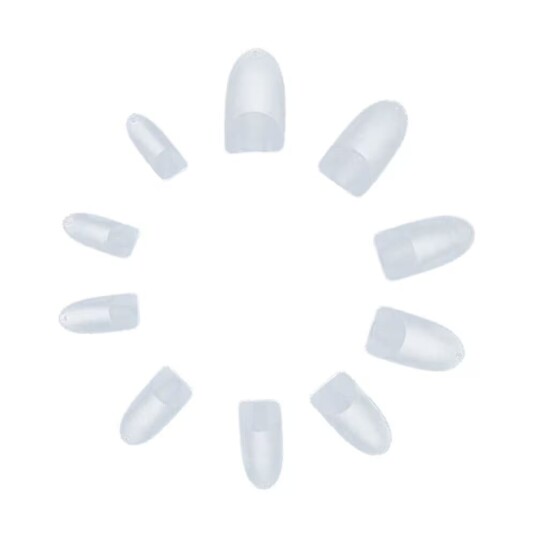 Megabilligt 500 PCS Nail Tips Oval Clear Loose Nails Akryl