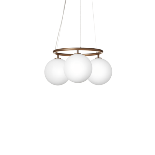 Nuura Miira 3 Sirkulært Taklampe Mørk Bronse/opal