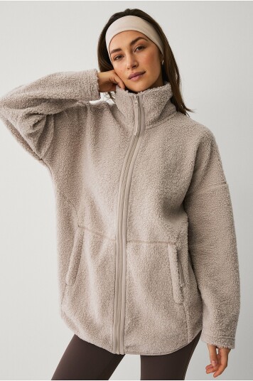 Ellos STUDIO Pilejakke Full Zip Pile Core Natur