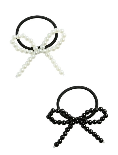 Pieces Pcrenee N Hair Elastic 2-Pack - Black - ONE SIZE Pieces Pcrenee N Hair Elastic 2-Pack - Black - ONE SIZE