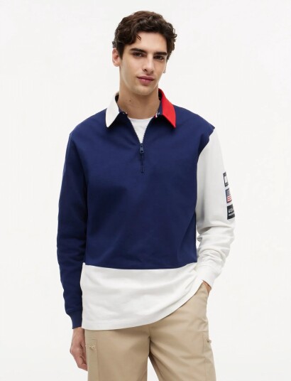 Tommy Hilfiger Us Sailgp Colorblock Rugby Blue L Tommy Hilfiger Us Sailgp Colorblock Rugby Blue L