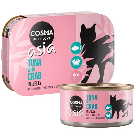 Økonomipakke Cosma Asia I Gelé 24 X 170 G Tunfisk & Krabbe
