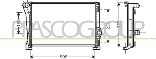 PRASCO FT133R008 Radiator motorkjøling