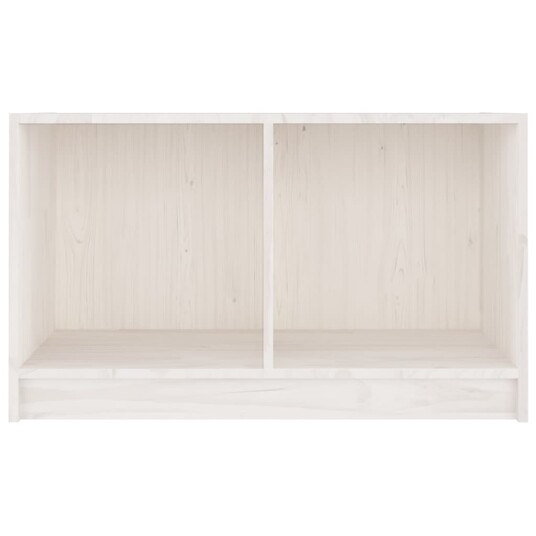 vidaXL TV-benk hvit 70x33x42 cm heltre furu