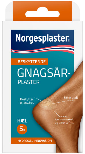 Norgesplaster Beskyttende gnagsårplaster hæl, 5 stk.